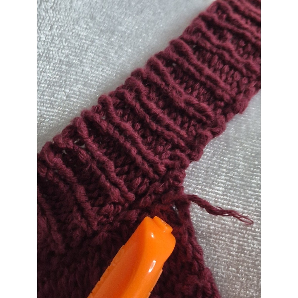 Anthropologie Maeve Ribbed Halter Knit Sleeveless Sweater Top Size M Maroon - Picture 7 of 7